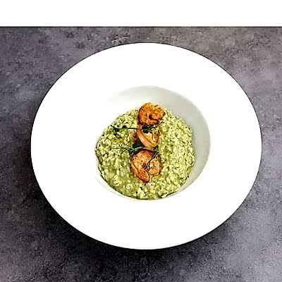 Блюдо от Шефа: Лимонный ризотто c креветками и шпинатом